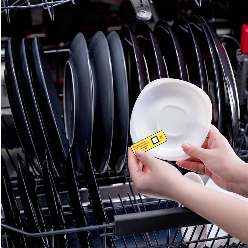 Copkim 48 Count Dishwasher Temperature Test Strips 160℉/71℃ Bulk Heat Test Labels for Commercial Home Dishwashers Waterproof Adhesive Stickers - Image 5